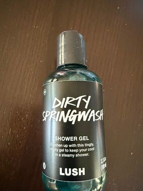 LUSH Dirty Springwash Shower Gel - Teal Green and Black